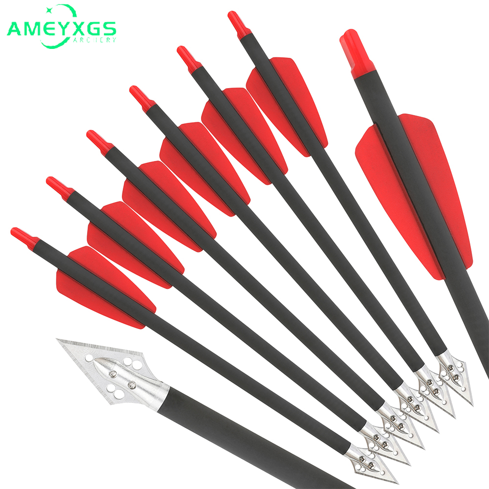 Crossbow Bolt Broadhead - 6/12 pçs parafusos de besta de