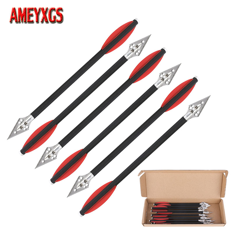 Crossbow Bolt Broadhead - 6/12 pçs seta de carbono misto
