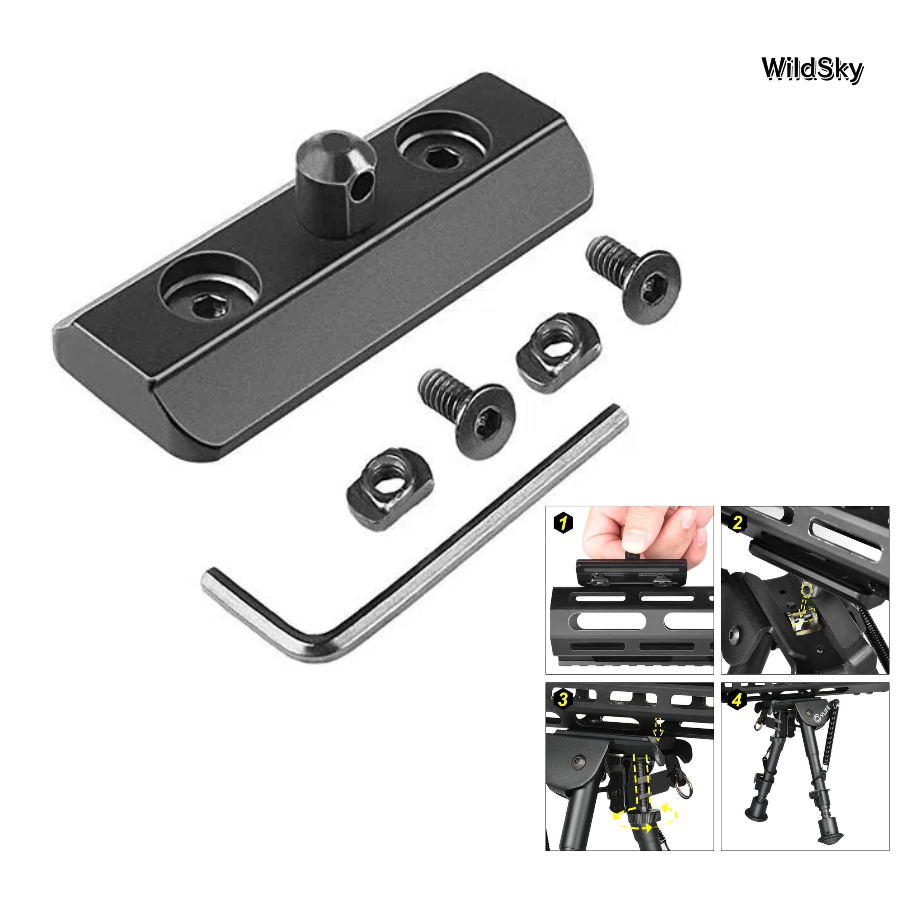 Bipod Rifle Mount - Wildsky m-lok montagem picatinny bipod adaptador
