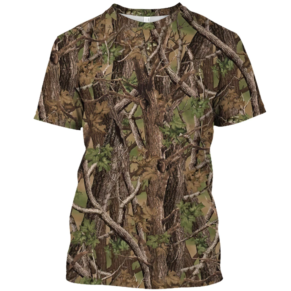 Hunting And Camping In Jungle - Verão selva camo pretendente camisetas ao
