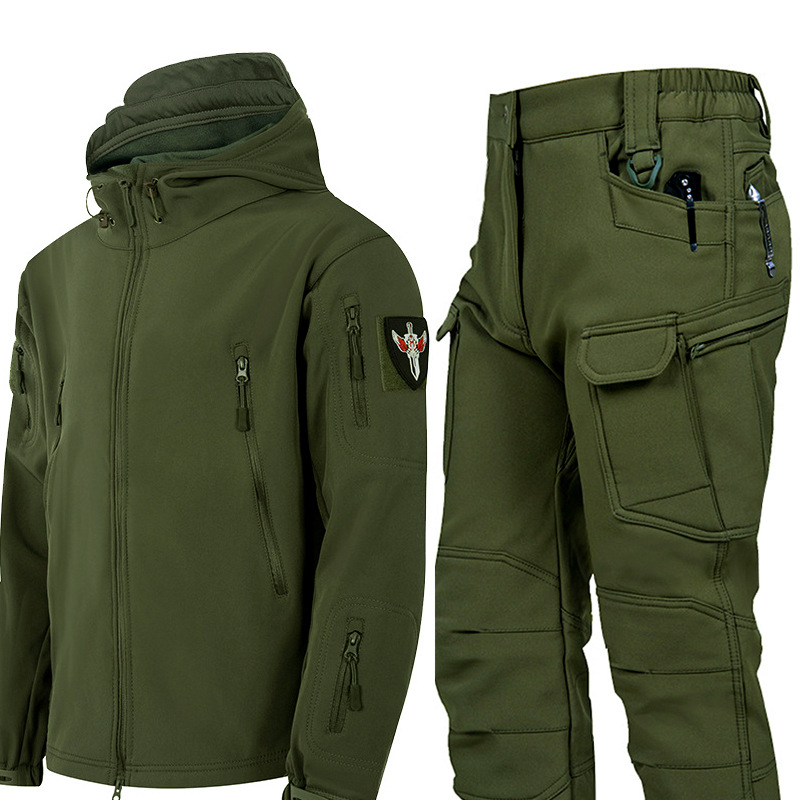 Safari Outdoor Hunting Jackets - Jaqueta Tática Masculina Impermeável com Capuz