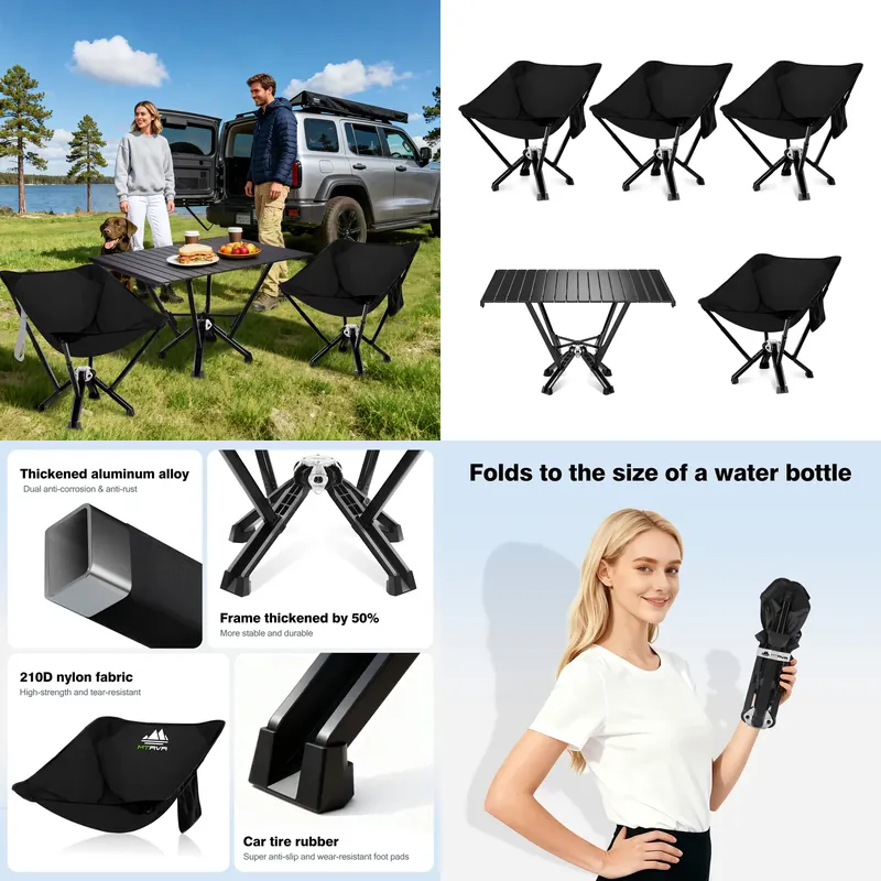 Hunting And Fishing Outdoor Chairs - Cadeira Dobrável de Alumínio Pesado, Cadeira