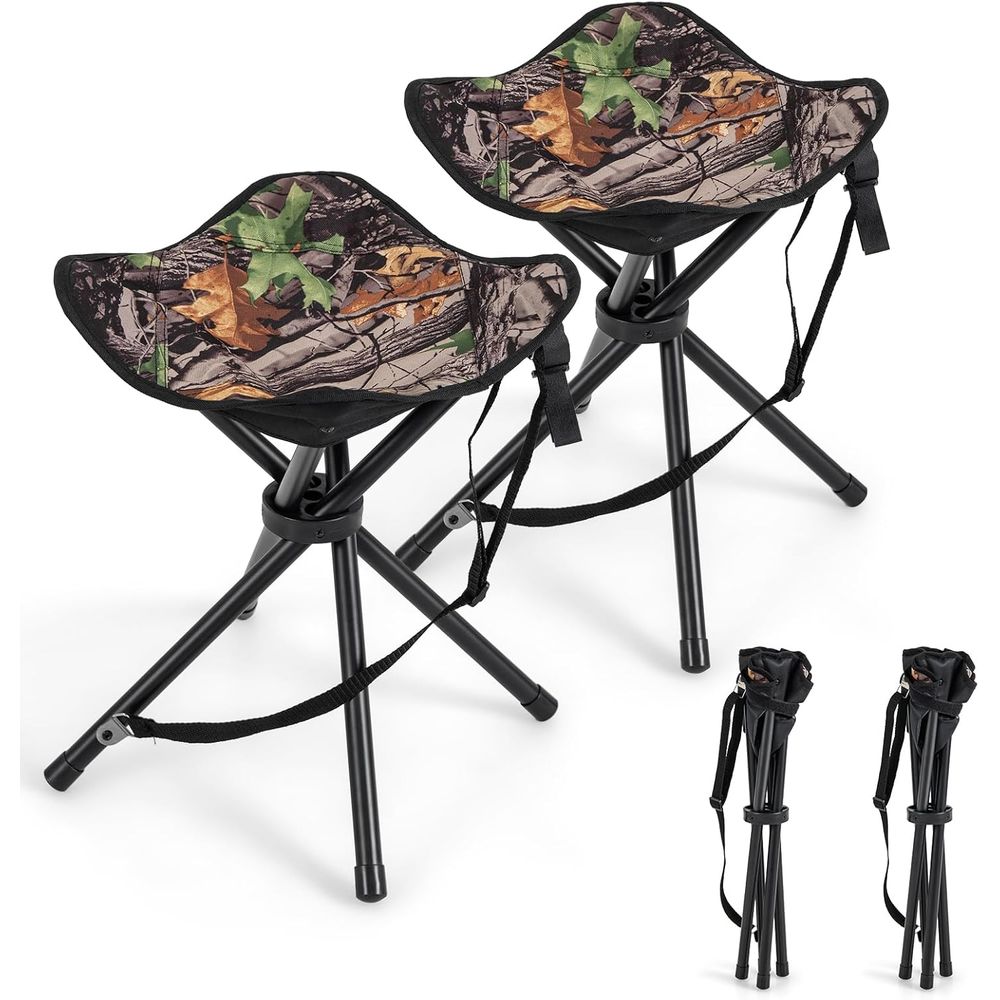 Hunting And Fishing Outdoor Chairs - Pacote com 2 Tripés Portáteis Leves