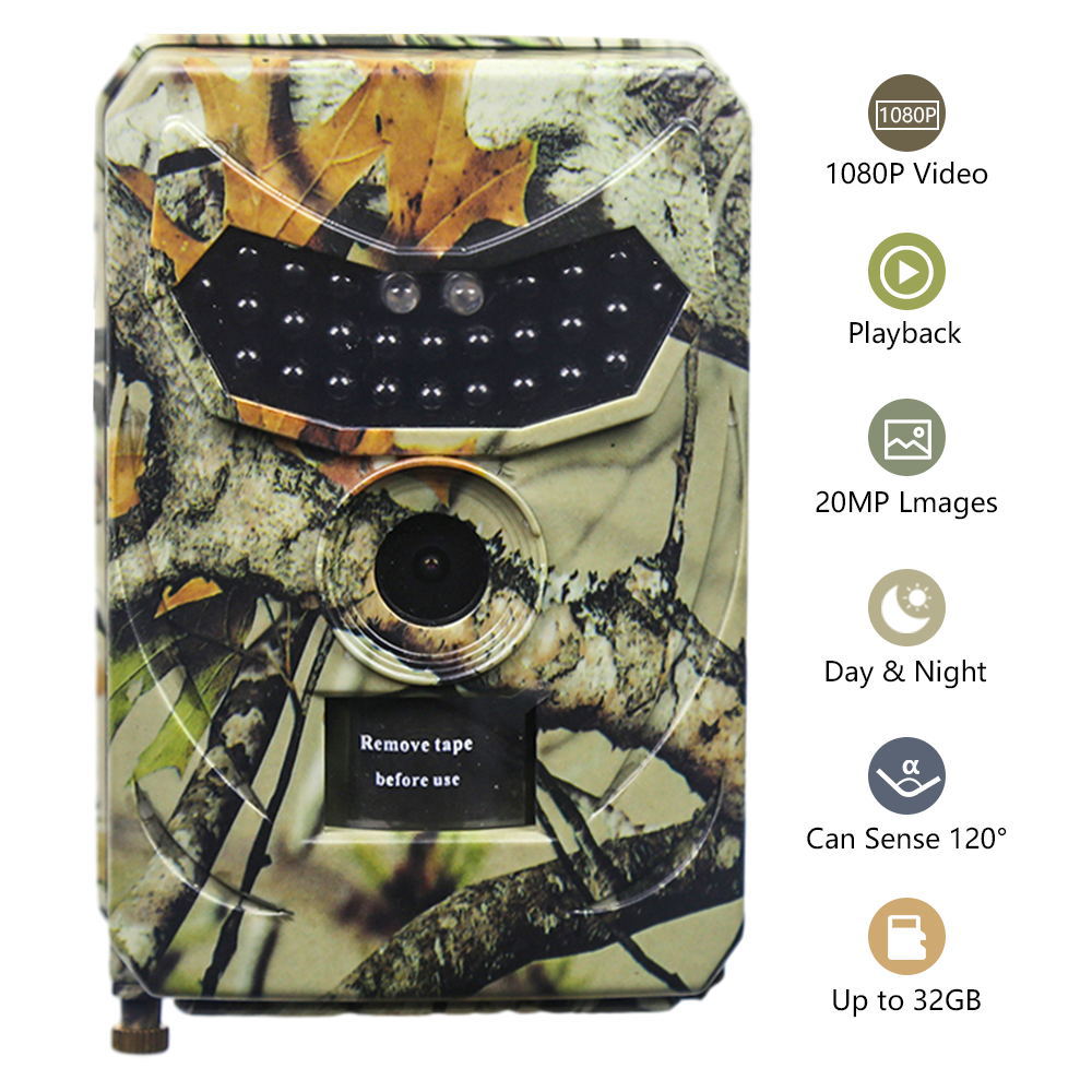 Trail Camera Infrared - Câmera de trilha pr100, 20mp, 1080p,