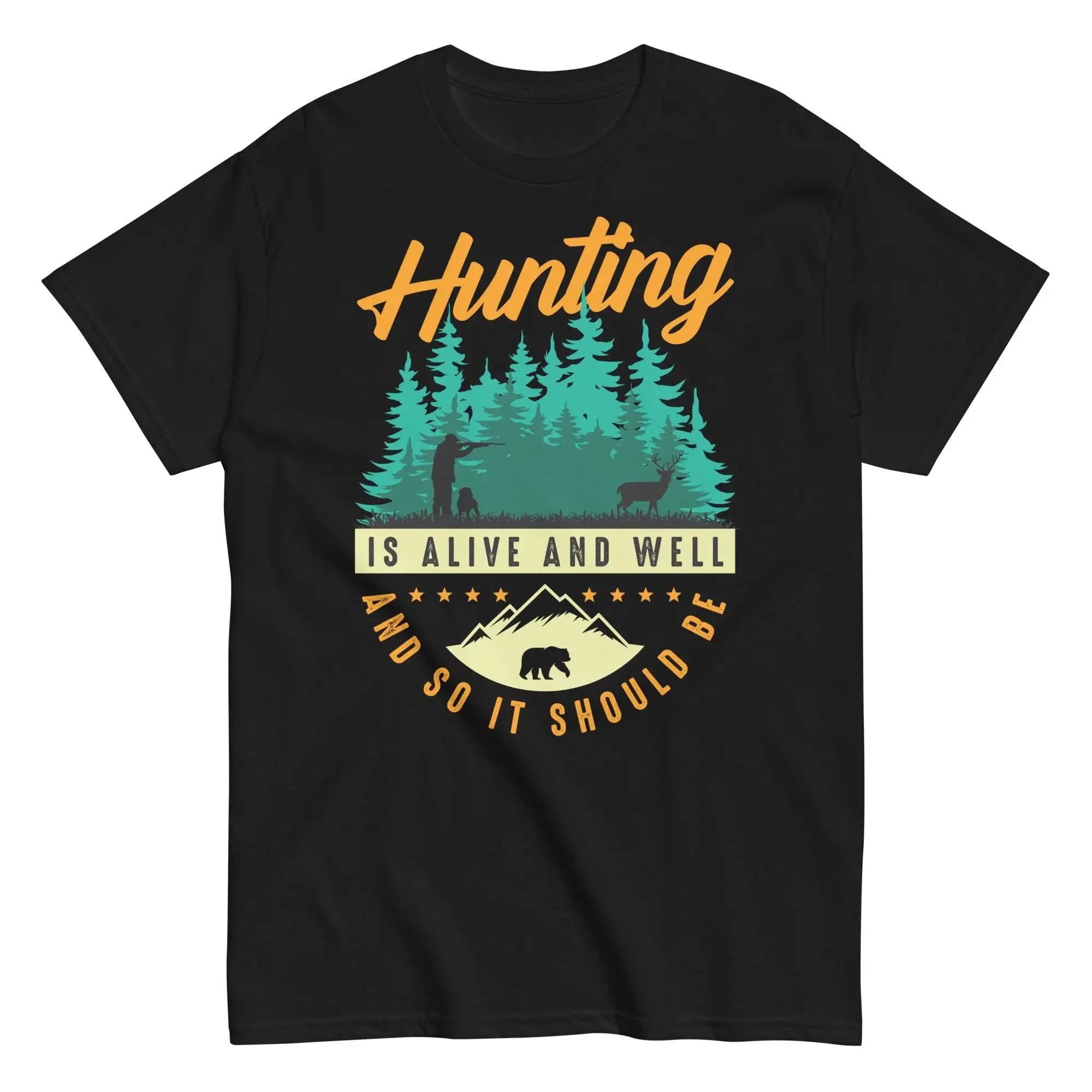 Wildman Hunting & Outdoor Nelspruit - Camiseta 'Eu Devia Estar Caçando' com