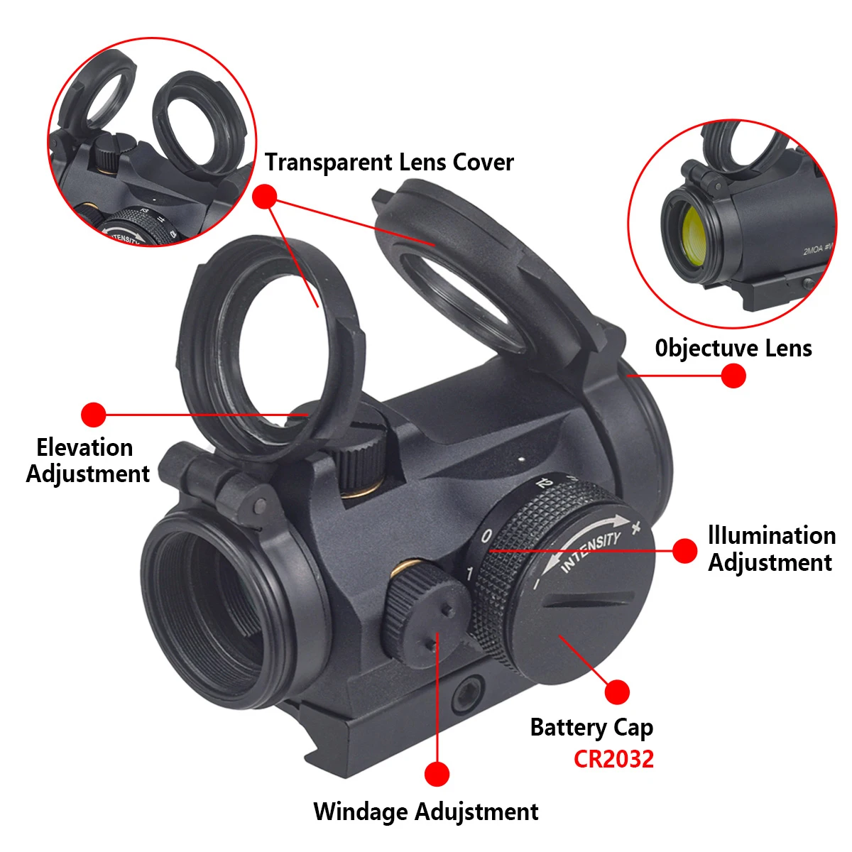 Mira Tática T01/02 2MOA Red Do - Outdoor Hunting Range avaliação e preço