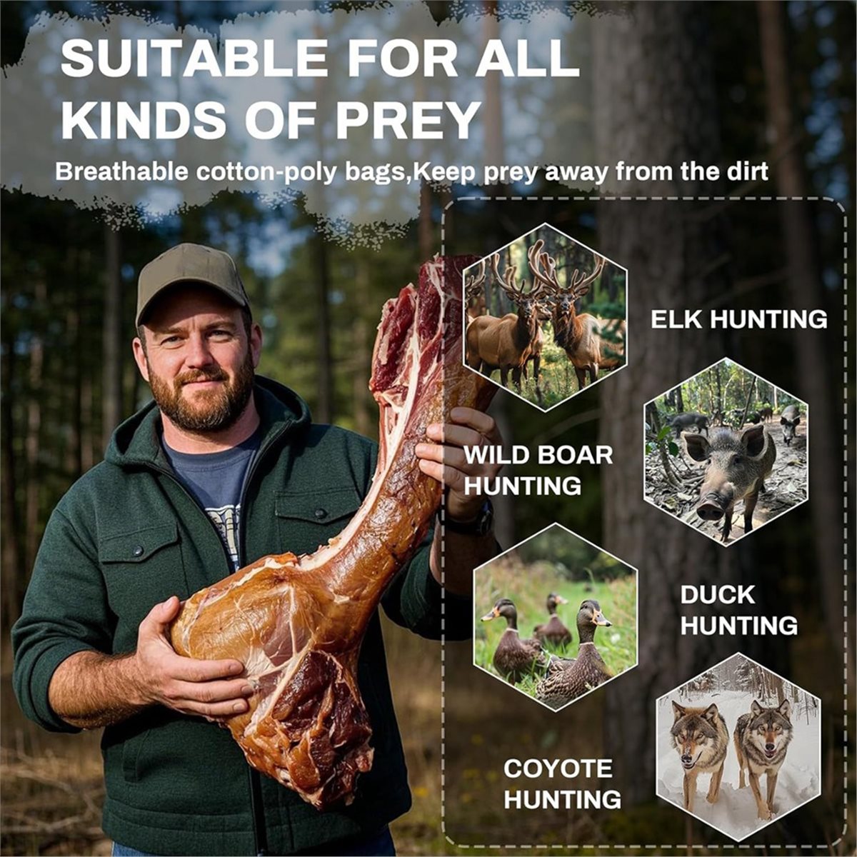 Sacos de Caça AB09, Pacote com - Game Bag Meat Hunting avaliação e preço