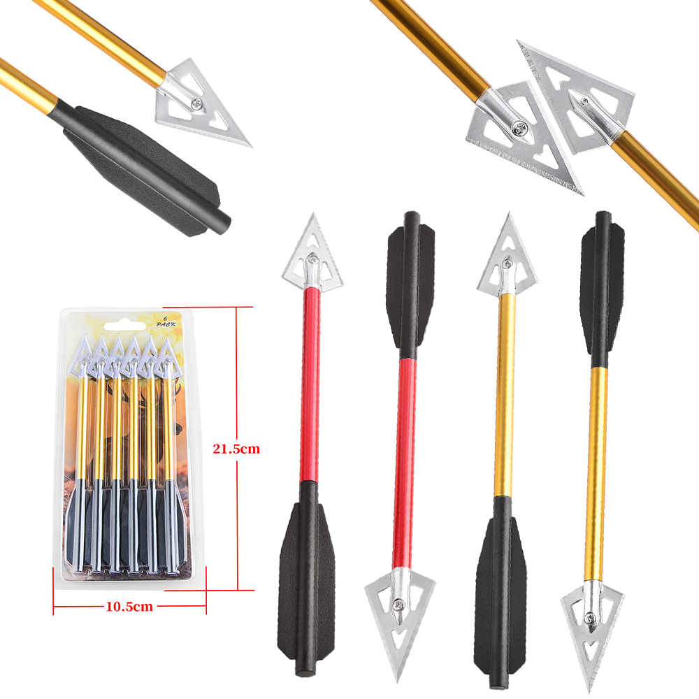 6/12 pçs seta curta parafusos  - Crossbow Bolt Broadhead avaliação e preço