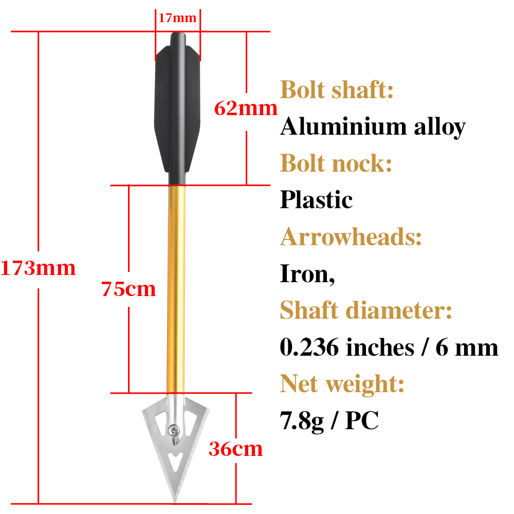 6/12 pçs seta curta parafusos  - Crossbow Bolt Broadhead avaliação e preço