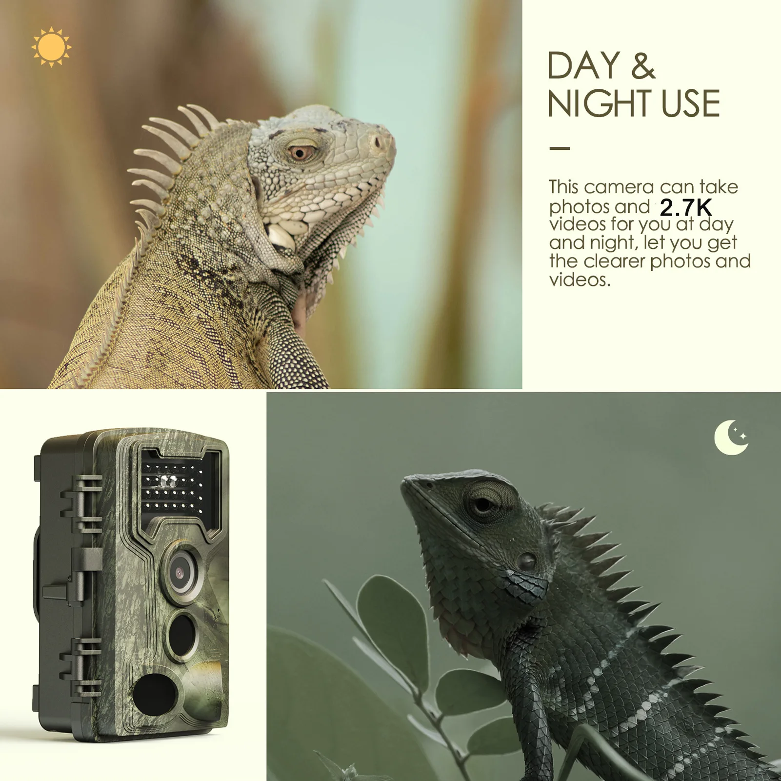 Câmera de Caça 58MP 2.7k com V - Outdoor Hunting Camera Wifi avaliação e preço