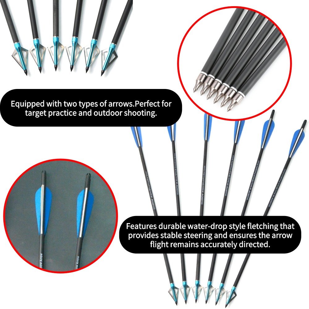 6/12 pçs 16/17/18/20/21/22 Pol - Crossbow Bolt Broadhead avaliação e preço