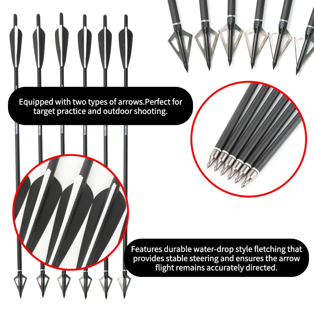 Parafusos de besta de 16/17/18 - Crossbow Bolt Broadhead avaliação e preço