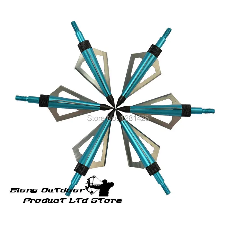 12 pçs azul 125 grão broadhead - Crossbow Bolt Broadhead avaliação e preço