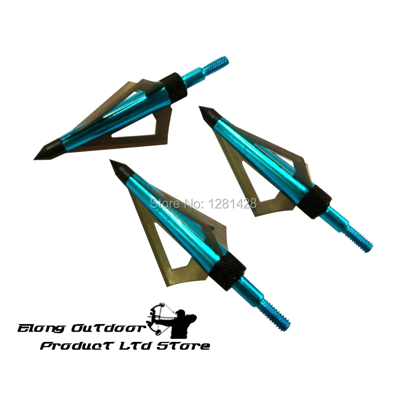 12 pçs azul 125 grão broadhead - Crossbow Bolt Broadhead avaliação e preço